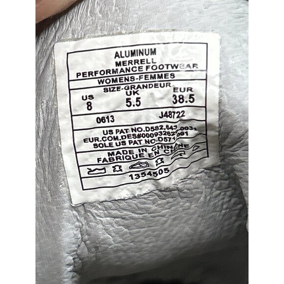 Merrell Womens Wedge Ankle Boots Size 8 Khaki Gray Leather & Suede - Picture 5 of 11